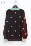 YANYAN KNITS satin turtleneck sweater YYK-YYW23-1731-SH dark gray